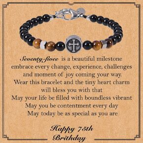 سوار عيد الميلاد الحادي والعشرون، سوار متقاطع هدايا عيد الميلاد، سوار حماية ثلاثي لعين النمر من حجر السج، هدية مسيحية للابن والحفيد والأب والزوج والمراهقين والأولاد والرجال (21) in Kuwait