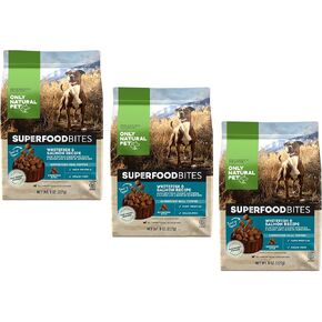أونلي ناتشورال بت سوبر فود بايتس وجبة علوية للكلاب - نسبة عالية من البروتين وخالية من الحبوب - سمك السلمون والسمك الأبيض، 8 أونصة in Kuwait