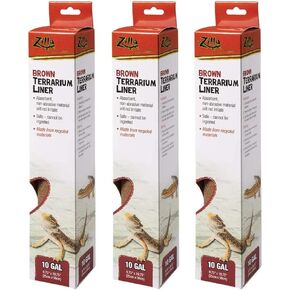 Zilla Terrarium Liner in Brown [Set of 3] Size: 10 Gallons