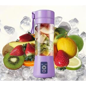 Portable Blender, Personal size blender for Shakes and Smoothies with USB Rechargeable, 380Ml 25 watts With 6 Blades, Handheld Blender Suitable for Travel,Office, Gym(pink), Medium in Saudi Arabia