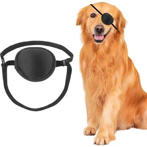 YeeBeny Dog Eye Patch, Eye Patch for Dogs Eye Injuries After Surgery Wounds, Adjustable Soft Eyepatch Dogs Eye Covering Pack of 1