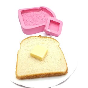 Bread and butter silicone mold Soap Candle Mold for Wax Mold for Resin