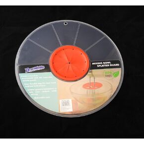 Dependable Industries inc. Essentials 12" Mixing Bowl Splatter Guard BPA FREE Fits Most Hand and Electric Mixers Red
