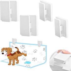 4 Pcs Potty Training Dog Pee Pad Holder for Leg-Lifting Marking Dogs Indoor Training Pad Holder for Small & Large Size Wee Wee Pad, White