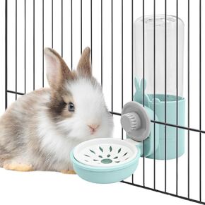 kathson Rabbit Water Dispenser for Cage 17 Oz Hanging Guinea Pig Water Bottle No Drip Gravity Automatic Bunny Water Bottle No Leak Small Animal Water Bottle for Chinchilla Ferret Hamster (Dark Blue)