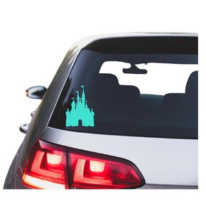 Princess Castle Sticker, Vinyl Car Decal Bumper Sticker, For Cars, Trucks, Vans, Laptops, Walls, Cups, Tumblers, Great Stocking Stuffer (White)