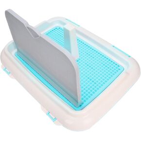 Dog Toilet Indoor, Cat Potty Fence Puppy Toilet hundeklo hundetoilette valptoalett Indoor Puppy Training Dog Potty Tray Scheduled Urination TrayBlue (Blue)
