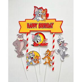Happy Birthday Tom Jerry Cake Topper