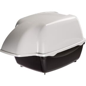 Ferplast Cosmic Outdoor Hooded Litter Box- BLACK; Measures 20x16x15
