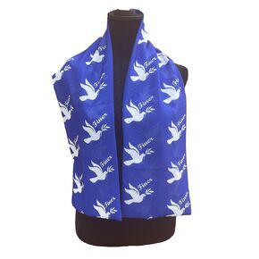 Zeta Sorority Blue White Scarf 48in x 8in (Blue)