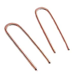 Upside Down Huggie Hoop Gold Earrings 1’’ 18G Hypoallergenic Lightweight Wire Piercing Drop Dangle Threader Hoops for Women (14K Rose Gold Filled, Smooth Wire)