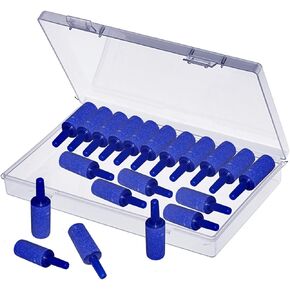 Aeration Stones Air Stones Bubble Diffuser Fit for Aquarium Fish Tank Hydroponics, 20 Pieces, 0.47" by 1", Blue