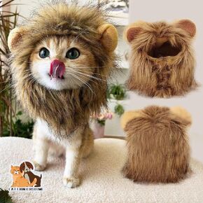 Lion Mane Wig for Cat Costume (Light Brown, Medium)