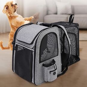 Expandable Ultimate Comfort Pet Backpack: Safe, Breathable, and Stylish Carrier for Every Adventure