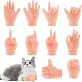 10 قطع من الأيدي الصغيرة للقطط، أيدي مرنة صغيرة لمخلب القطط، أيدي أصابع مطاطية صغيرة مضحكة لأداء الكمامة، عرض الدمى، هدايا الحفلات in Kuwait
