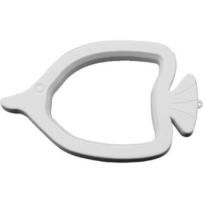 Maxmoral White Fish Feeding Ring Aquarium Fish Tank Mariculture Fishes Floating Food Feeder Circle with Suction Cup