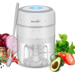 Electric Mini Garlic Chopper 2PCS Cups, Wireless Powerful Garlic Press Chopper, Portable 250ml+100ml Cups Garlic Blender For Vegetable, Fruit, Onions, Meat, Salad, Baby Food, IP68 Waterproof (Pink)