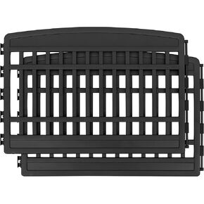 IRIS USA Dog Playpen Add-On Panels, 2-Panel 24" Pet Playpen, Puppy Playpen, Foldable, Customizable, Black