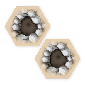 Caverns Scenario Hexes compatible with Catan's Settlers of Catan, Seafarers, and Catan Expansions (4 Caverns)