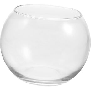 IMIKEYA Glass Bubble Bowl Bowl Glass Vase Clear Bubble Planter Terrarium Fish Bowl Wide Mouth Flower Vase Hydroponic Planter Candy Dish Fruit Jar for Wedding Home Decor 15cm