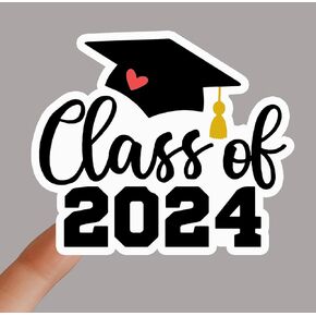 Class of 2024 Sticker, Laptop Sticker, Tumbler Vinyl Sticker, Graduate 2024 Sticker, Senior Sticker, Vinyl Stickers, Pack of 10, 2" (Senior)