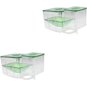Fish Breeding Box, Transparent Aquarium Box Double Breeding Aquarium Fry Hatchery Breeding Box for Guppy Baby Fish Hatchery Fish Tank Divider