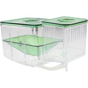 Fish Breeding Box, Transparent Aquarium Box Double Breeding Aquarium Fry Hatchery Breeding Box for Guppy Baby Fish Hatchery Fish Tank Divider