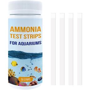 DONGKER 50pcs Aquarium Ammonia Test Strips,NH3/NH4 Test Kit Fast Testing Ammonia for Aquarium/Pond/Pool