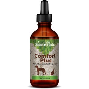 Animal Essentials Comfort Plus للكلاب والقطط - سائل مهدئ، قطرات مهدئة للحيوانات الأليفة، تركيبة عشبية، خشخاش كاليفورنيا، قلنسوة - 2 أونصة سائلة