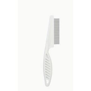 Flea & Tick Removal Comb for Dogs and Cats, Fine-Tooth Grooming Tool, Gentle Steel Bristles, Pack of 2, White