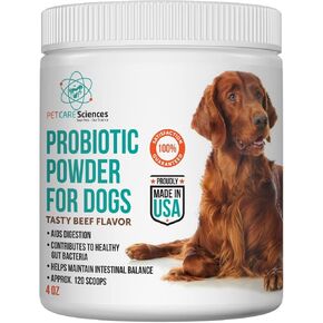 Approx 120 Servings of Dog Probiotic Powder - Dog Probiotics and Digestive Enzymes - Enzyme Supplement for Dogs - Dog Digestive Support - Made in The USA