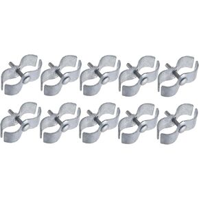 10 Set Chain Link Fence Panel Clamps 1-5/8" Dog Kennel Panel Clamp for Round Pipe Panel Frame