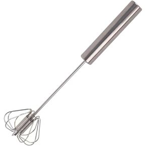 Stainless Steel Egg Beater, Hand Mixer Hand Push Mixer Manual Egg Beater Semi-automatic Mixer Press Mixer Kitchen Tools for Mixing and Whipping