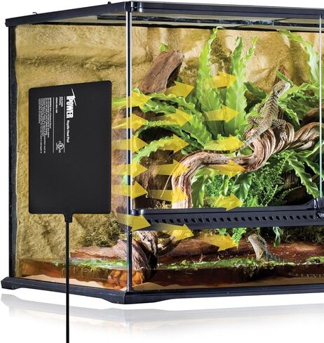 iPower وسادة التدفئة الزواحف، تحت سخان الخزان، حصيرة الحرارة تررم للماء 8X12 بوصة، للسلحفاة والسحلية والضفدع والثعبان والزواحف الأخرى in Kuwait