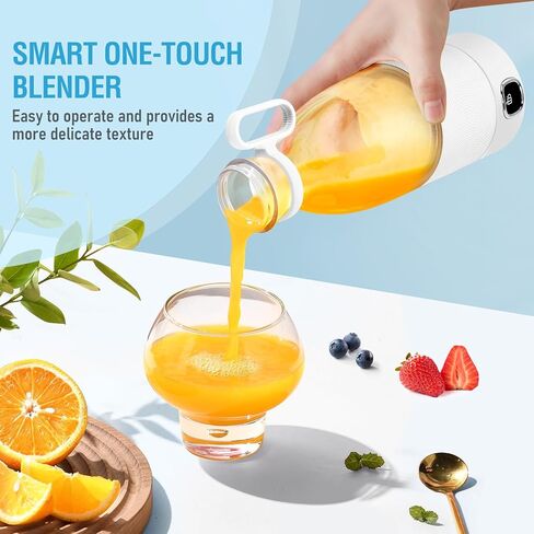 Spardar Portable Blender for Shakes and Smoothies, 3000mAh Personal Blender with 6 Blades, USB Rechargeable Blender Bottles Electric, Mini Blender Cup Portable Juicer for Home Sports Outdoors in Saudi Arabia