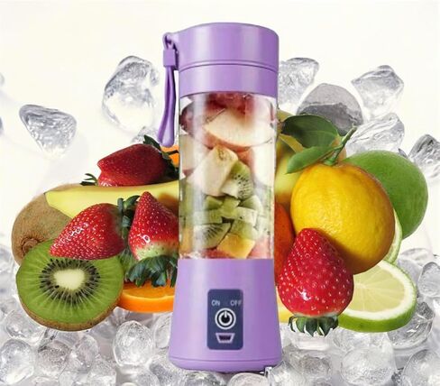 Portable Blender, Personal size blender for Shakes and Smoothies with USB Rechargeable, 380Ml 25 watts With 6 Blades, Handheld Blender Suitable for Travel,Office, Gym(pink), Medium in Saudi Arabia