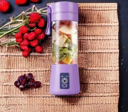 Portable Blender, Personal size blender for Shakes and Smoothies with USB Rechargeable, 380Ml 25 watts With 6 Blades, Handheld Blender Suitable for Travel,Office, Gym(pink), Medium in Saudi Arabia