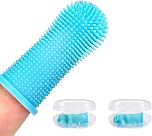 Dog Finger Toothbrush Silicone Tooth Brush Tool(Pink), 1 Count (Pack of 1) in Saudi Arabia