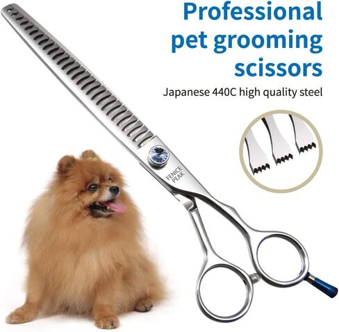 Fenice Professional 7/7.5/8 Pet Grooming Scissors Thinning Cutting Shears for Dog s/Cats Thinning Rate:70-80% (7.0 inch) in Saudi Arabia