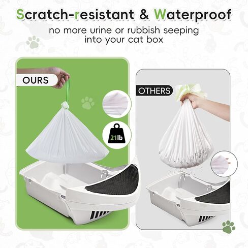 أكياس نفايات Litter Box Robot 3 و4، أكياس بطانات لأدراج صندوق فضلات القطط ذات التنظيف الذاتي المتوافقة، 120 قطعة، سميكة للغاية وشديدة التحمل in Kuwait