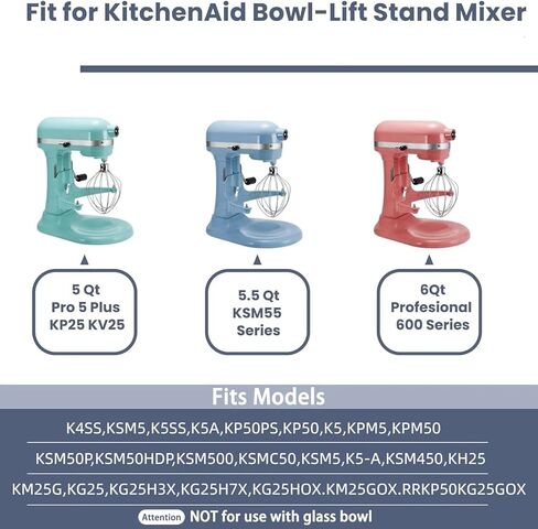 مرفق سوط سلكي لخلاط رفع الوعاء سعة 5-6 لتر من كيتشن إيد، ملحق خفق K5AWW لمساعدة المطبخ، أداة تقليب كريمة البيض، خفق بالون كعكة الدقيق، ملحقات لخلاطات كيتشن إيد in Kuwait