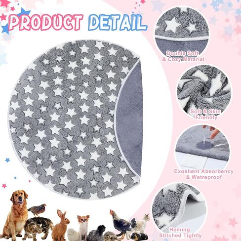 4 Pcs Round Whelping Pee Pads Washable for Dogs Waterproof Pet Training Pads Reusable Puppy Pads Whelping Pads Non slip Cat Dog Bed Mat for Crate Kennel(36 Inches,Large Star) in Saudi Arabia