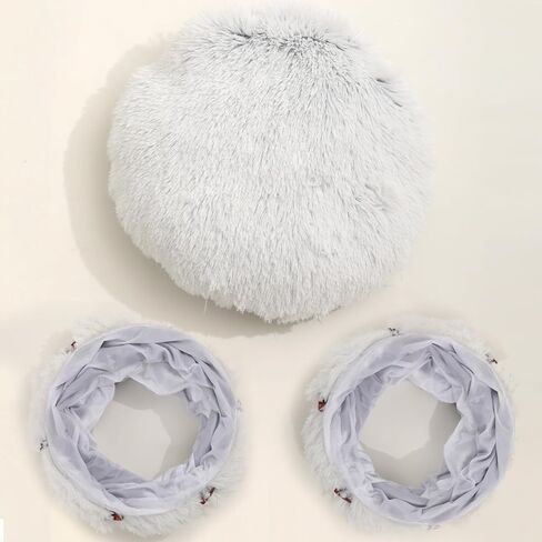 Warmer Plush Cat Play Tunnel Grey With Cat Bed For Indoor Cats Soft Plush Material Tubular Playground Toys Collapsible Multifunctional Cat Toys For Small Medium Large Cat Puppy Cat Play Tunnels （Grey） in Saudi Arabia