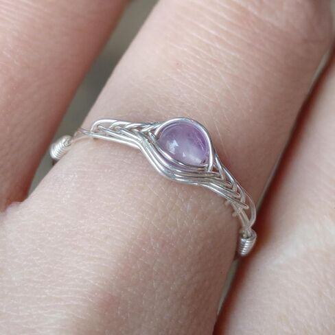 Amethyst ring sterling silver rings for women handmade by GRB ROY in Saudi Arabia