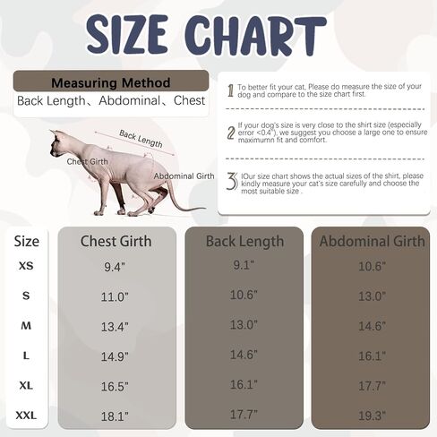 Bonaweite Sphynx Cat Vest, Cat Shirts for Cats Only, Cute Black Camouflage Print Cat Daily Wear Clothes for Devon Rex Cats Summer, Sleeveless Hairless Cat Vest, Kitten Sweater Pajamas for All Season in Saudi Arabia