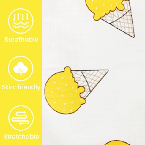 Sphynx Cat Shirt &Sun Hat Set, Breathable Stretchy Cat Clothes Suit, Soft Hairless Cats Shirt, Sleeveless Suit for Cats (Purple leopard pattern, Small) (Yellow Ice Cream, XL(6.5-8.5lbs)) in Saudi Arabia