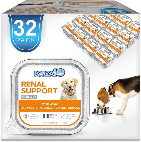 Forza10 طعام الكلاب الرطب، أغذية الكلى مع لحم الضأن، 3.5 أونصة، طعام الكلاب الرطب، طعام الكلاب المعلب لدعم الكلى، 32 علبة in Saudi Arabia