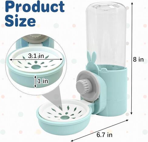 kathson Rabbit Water Dispenser for Cage 17 Oz Hanging Guinea Pig Water Bottle No Drip Gravity Automatic Bunny Water Bottle No Leak Small Animal Water Bottle for Chinchilla Ferret Hamster (Dark Blue) in Kuwait