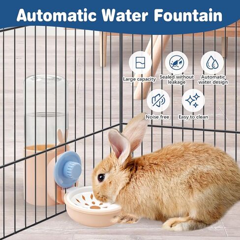 kathson Rabbit Water Dispenser for Cage 17 Oz Hanging Guinea Pig Water Bottle No Drip Gravity Automatic Bunny Water Bottle No Leak Small Animal Water Bottle for Chinchilla Ferret Hamster (Dark Blue) in Kuwait