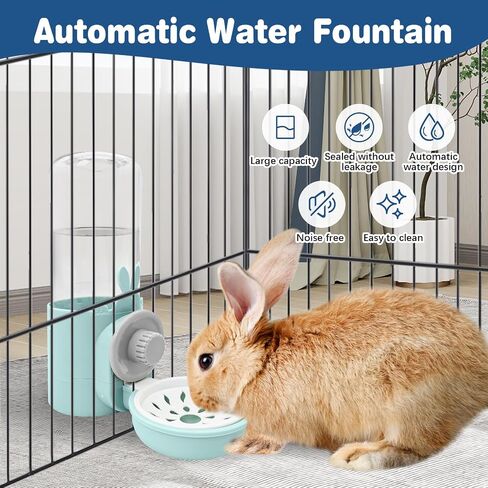 kathson Rabbit Water Dispenser for Cage 17 Oz Hanging Guinea Pig Water Bottle No Drip Gravity Automatic Bunny Water Bottle No Leak Small Animal Water Bottle for Chinchilla Ferret Hamster (Dark Blue) in Kuwait